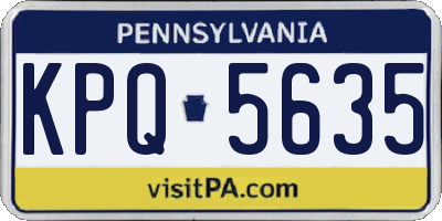 PA license plate KPQ5635