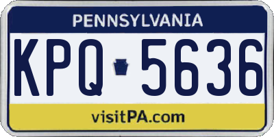 PA license plate KPQ5636
