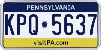 PA license plate KPQ5637