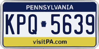 PA license plate KPQ5639