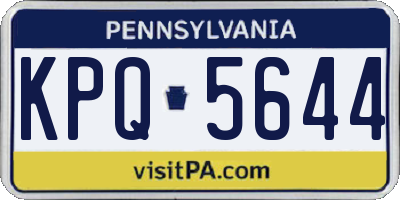 PA license plate KPQ5644