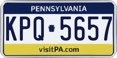 PA license plate KPQ5657