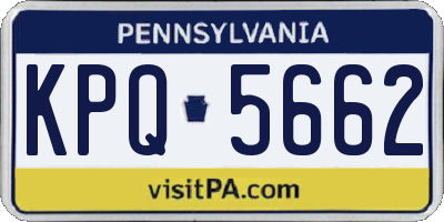 PA license plate KPQ5662