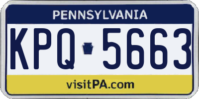 PA license plate KPQ5663