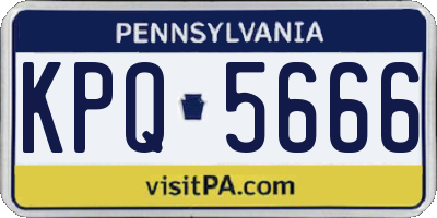 PA license plate KPQ5666