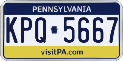 PA license plate KPQ5667