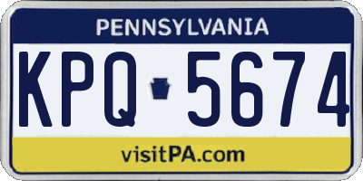 PA license plate KPQ5674