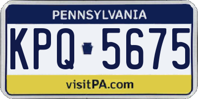 PA license plate KPQ5675