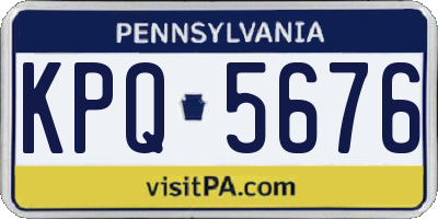 PA license plate KPQ5676