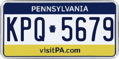PA license plate KPQ5679