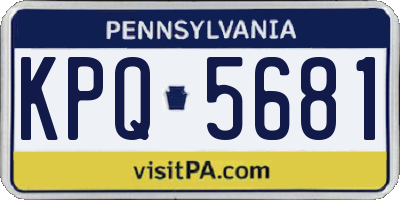 PA license plate KPQ5681