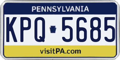 PA license plate KPQ5685