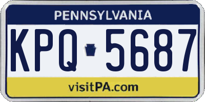 PA license plate KPQ5687