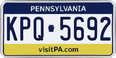PA license plate KPQ5692