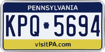 PA license plate KPQ5694