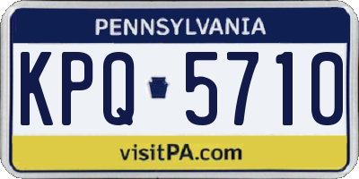 PA license plate KPQ5710