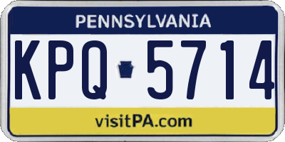 PA license plate KPQ5714