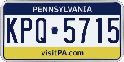 PA license plate KPQ5715