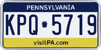 PA license plate KPQ5719