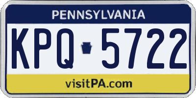 PA license plate KPQ5722
