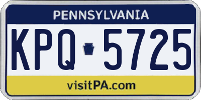PA license plate KPQ5725