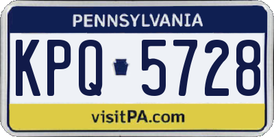 PA license plate KPQ5728