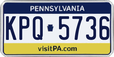 PA license plate KPQ5736