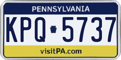 PA license plate KPQ5737