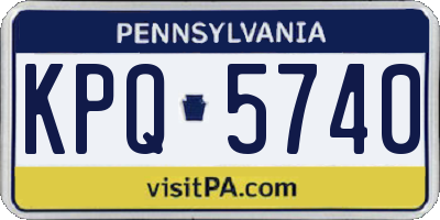 PA license plate KPQ5740