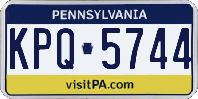 PA license plate KPQ5744