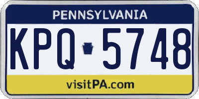 PA license plate KPQ5748