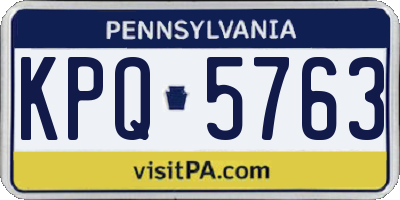 PA license plate KPQ5763