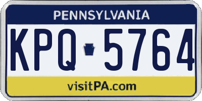PA license plate KPQ5764
