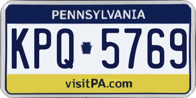 PA license plate KPQ5769