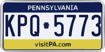 PA license plate KPQ5773