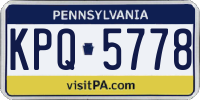 PA license plate KPQ5778