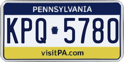 PA license plate KPQ5780