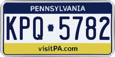 PA license plate KPQ5782