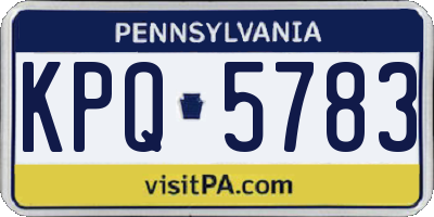 PA license plate KPQ5783