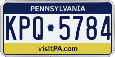 PA license plate KPQ5784