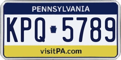 PA license plate KPQ5789