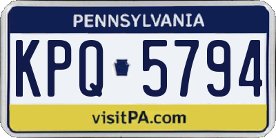 PA license plate KPQ5794