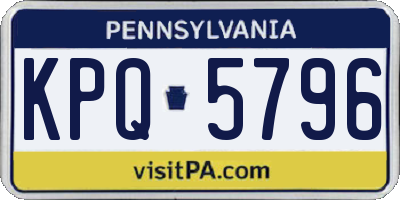PA license plate KPQ5796