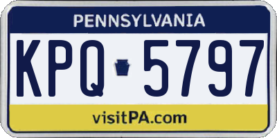 PA license plate KPQ5797
