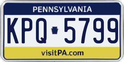 PA license plate KPQ5799