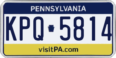PA license plate KPQ5814