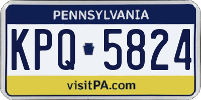 PA license plate KPQ5824