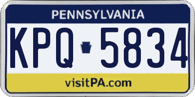 PA license plate KPQ5834
