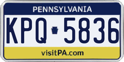 PA license plate KPQ5836