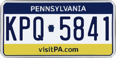 PA license plate KPQ5841